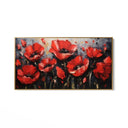 Quadro Stampa su Tela Rosso Fiorito - CupidoDesign