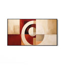Quadro Stampa su Tela Rosso Geometrico - CupidoDesign