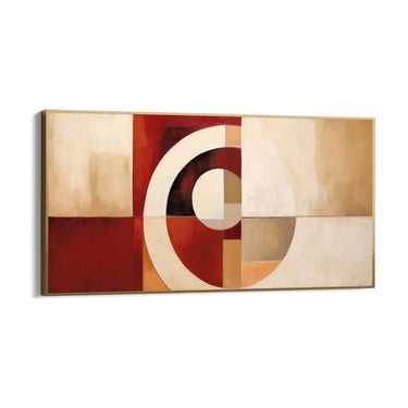 Quadro Stampa su Tela Rosso Geometrico - CupidoDesign
