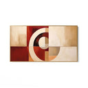 Quadro Stampa su Tela Rosso Geometrico - CupidoDesign