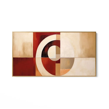 Quadro Stampa su Tela Rosso Geometrico - CupidoDesign