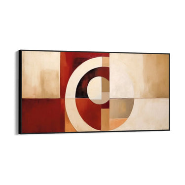 Quadro Stampa su Tela Rosso Geometrico - CupidoDesign