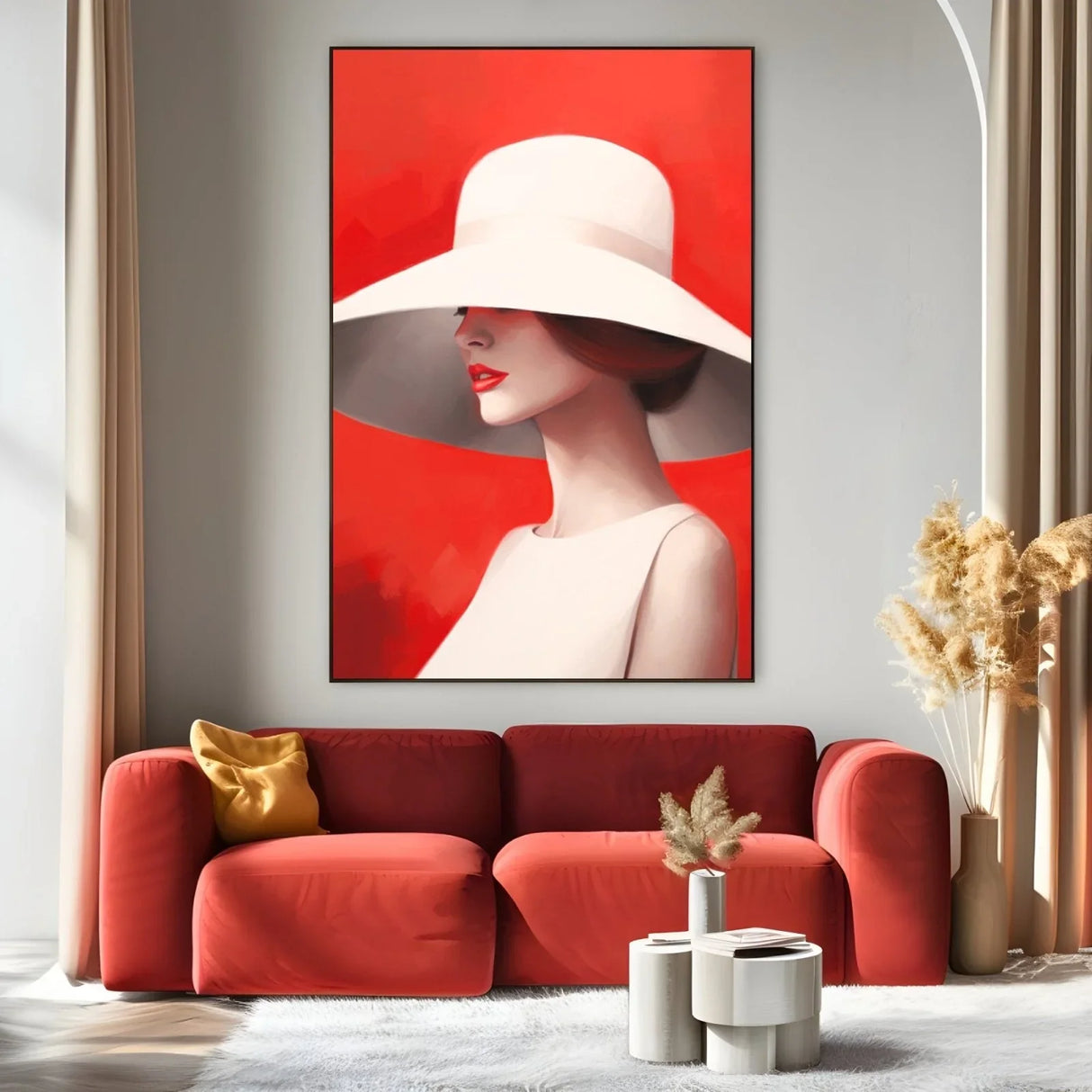 Quadro Stampa su Tela Rosso incanto - CupidoDesign