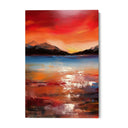 Quadro Stampa su Tela Rosso Tramonto - CupidoDesign