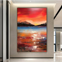 Quadro Stampa su Tela Rosso Tramonto - CupidoDesign