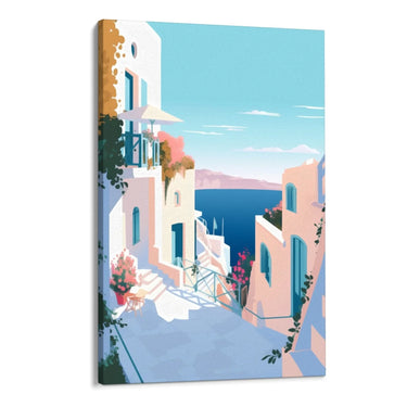 Quadro Stampa su Tela Santorini - CupidoDesign