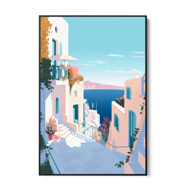 Quadro Stampa su Tela Santorini - CupidoDesign