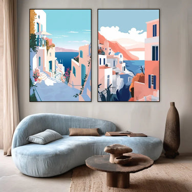 Quadro Stampa su Tela Santorini - CupidoDesign