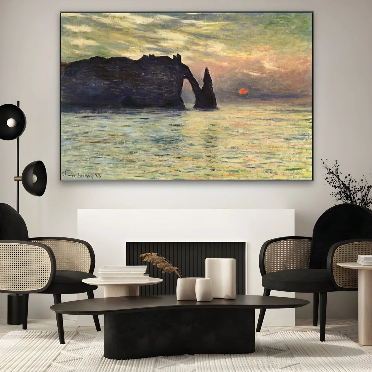 Quadro Stampa su Tela Scogliera a etretat - Claude Monet - CupidoDesign
