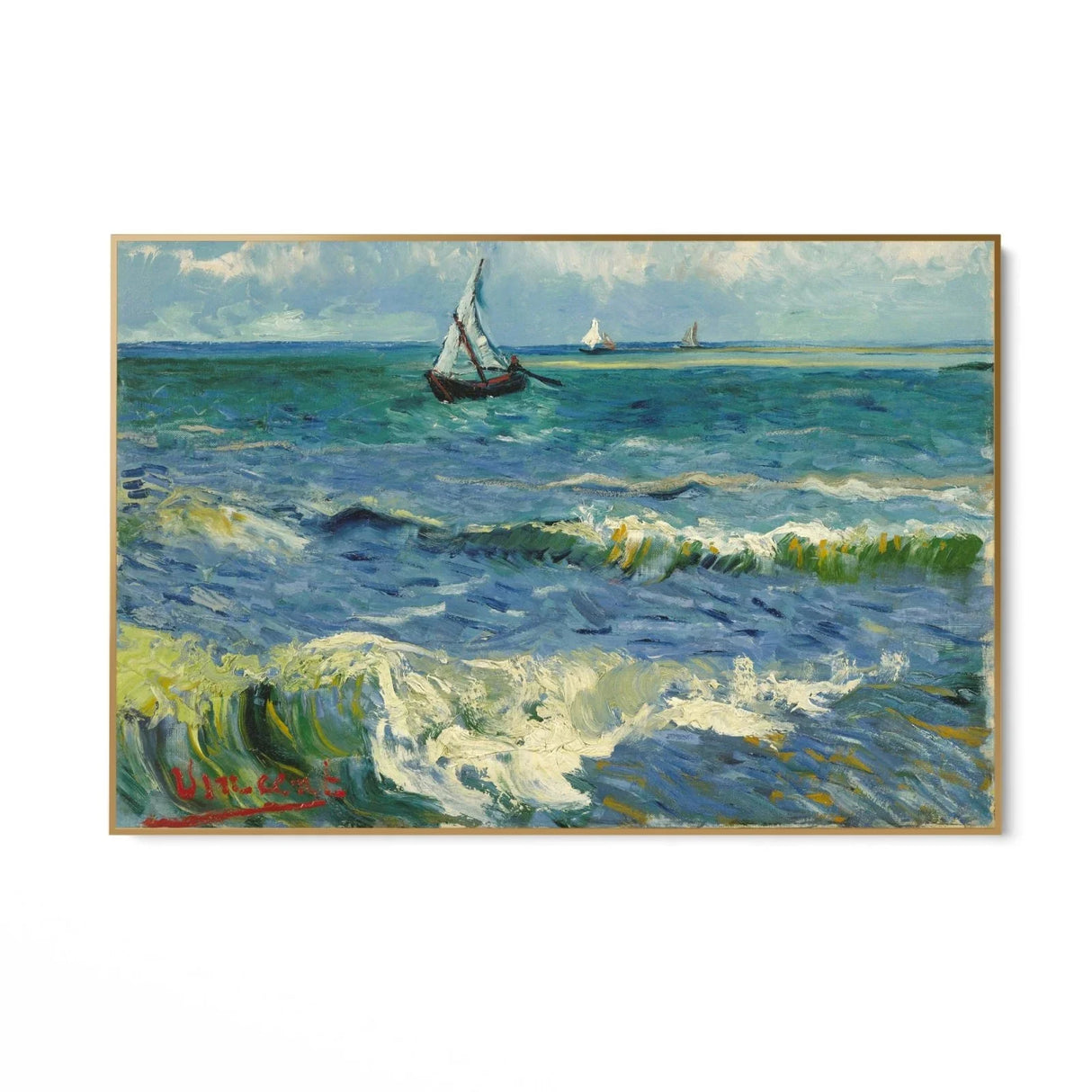 Quadro Stampa su Tela Seascape near Les Saintes Maries de la Mer,Vincent Van Gogh - CupidoDesign