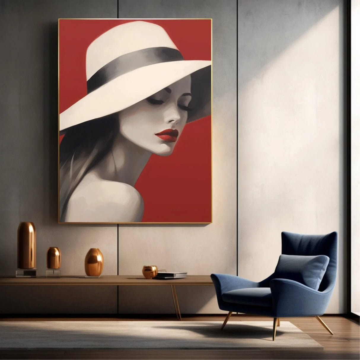 Quadro Stampa su Tela Seducente rosso - CupidoDesign