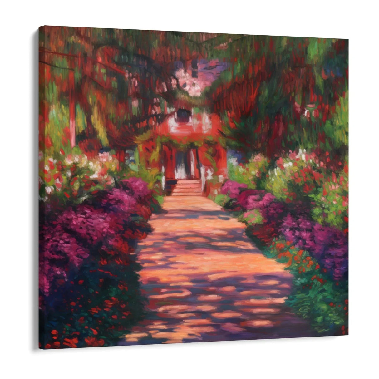 Quadro Stampa su Tela Sentiero nel giardino - Claude Monet - CupidoDesign