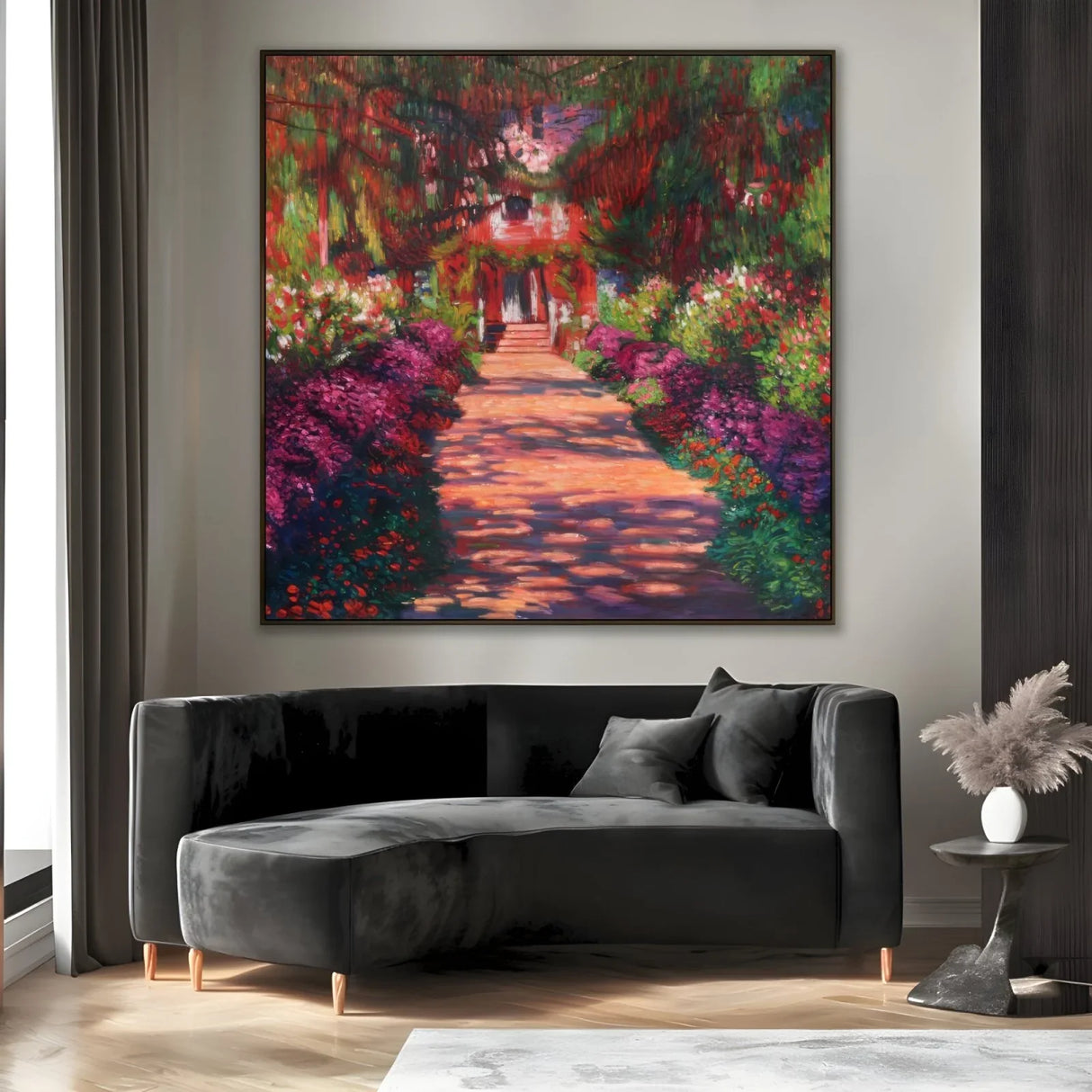 Quadro Stampa su Tela Sentiero nel giardino - Claude Monet - CupidoDesign