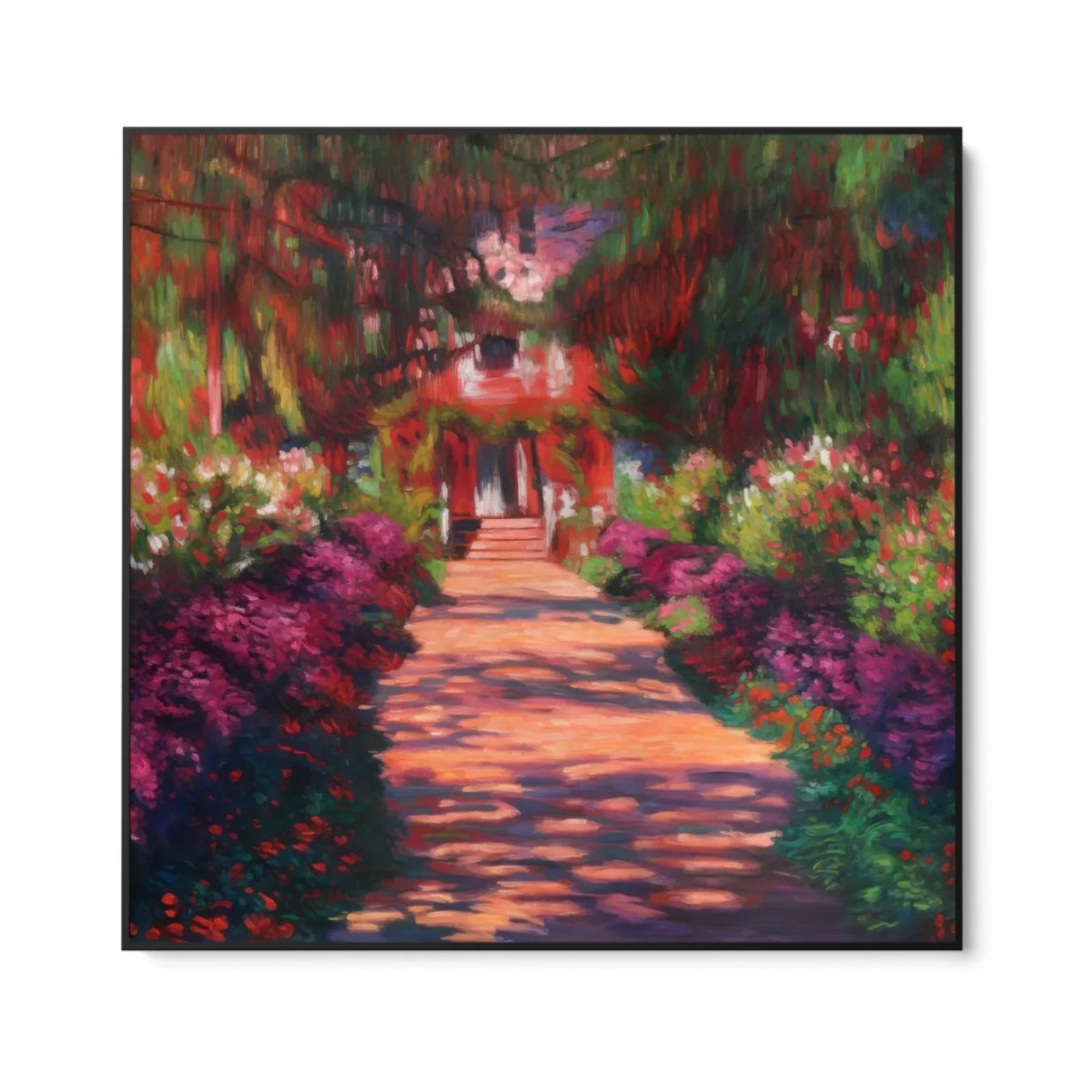 Quadro Stampa su Tela Sentiero nel giardino - Claude Monet - CupidoDesign