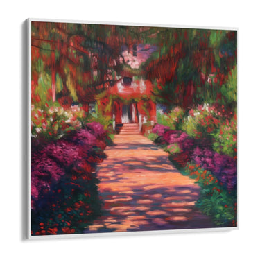 Quadro Stampa su Tela Sentiero nel giardino - Claude Monet - CupidoDesign