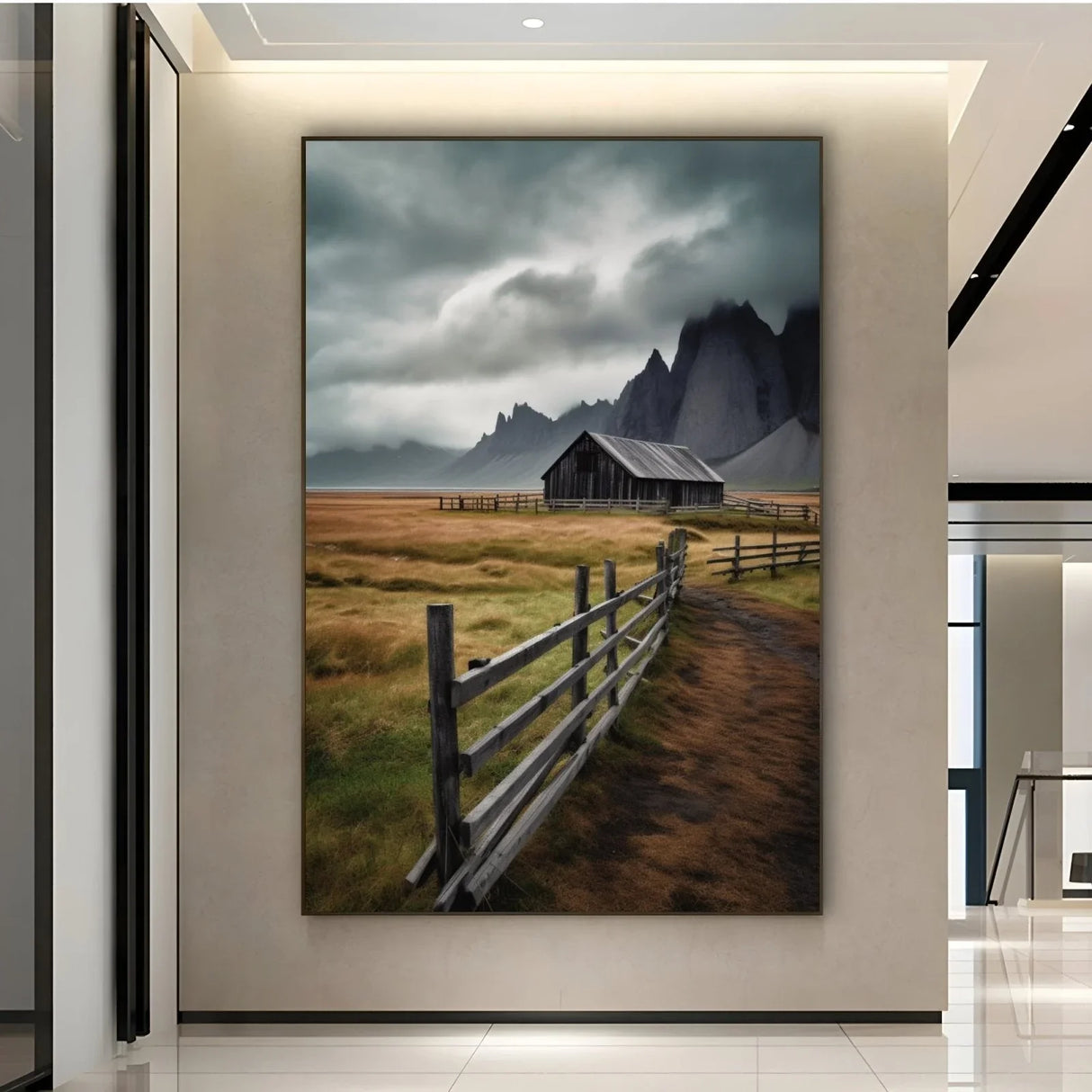 Quadro Stampa su Tela Sentiero tra le cime - CupidoDesign