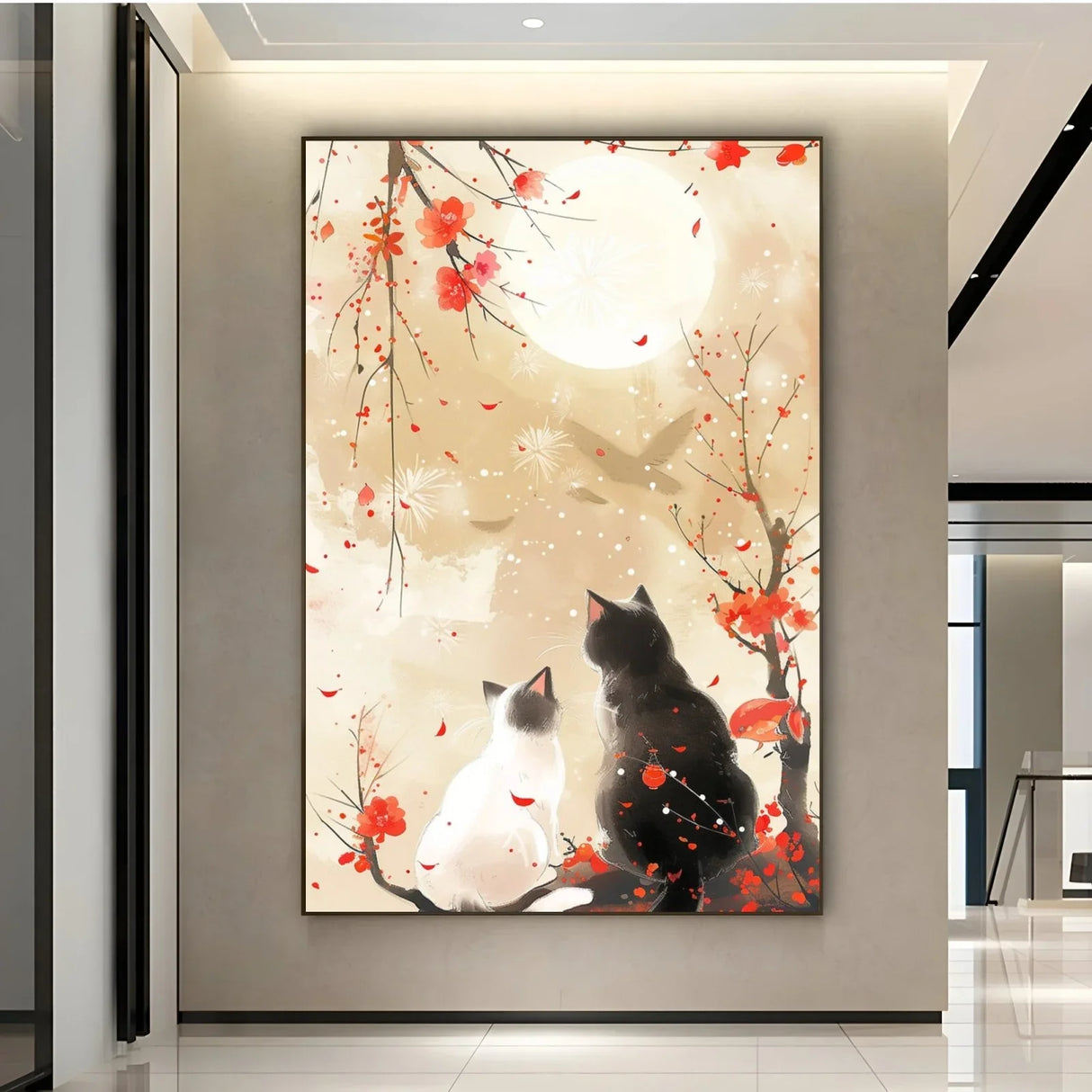 Quadro Stampa su Tela Serenità felina - CupidoDesign