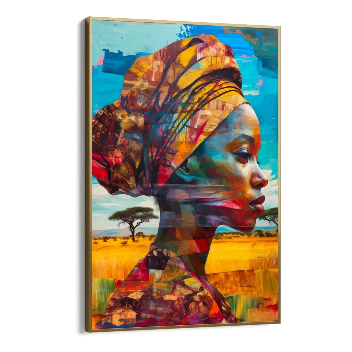 Quadro Stampa su Tela Sguardo Africano - CupidoDesign