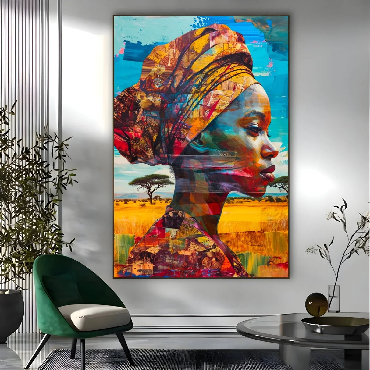 Quadro Stampa su Tela Sguardo Africano - CupidoDesign