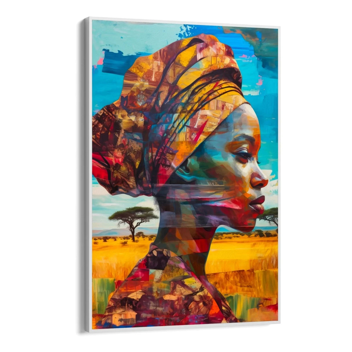 Quadro Stampa su Tela Sguardo Africano - CupidoDesign