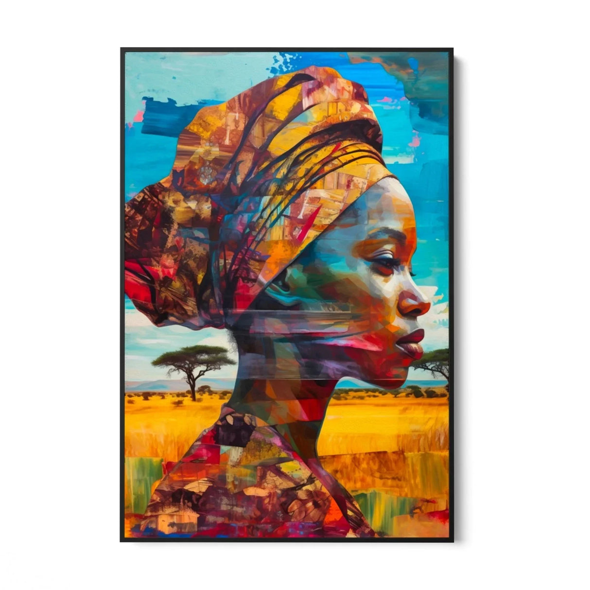 Quadro Stampa su Tela Sguardo Africano - CupidoDesign