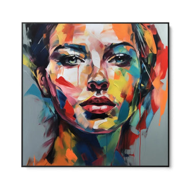 Quadro Stampa su Tela Sguardo Colorato - CupidoDesign