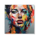 Quadro Stampa su Tela Sguardo Colorato - CupidoDesign