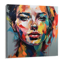 Quadro Stampa su Tela Sguardo Colorato - CupidoDesign