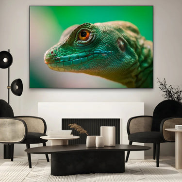 Quadro Stampa su Tela Sguardo di Smeraldo - CupidoDesign