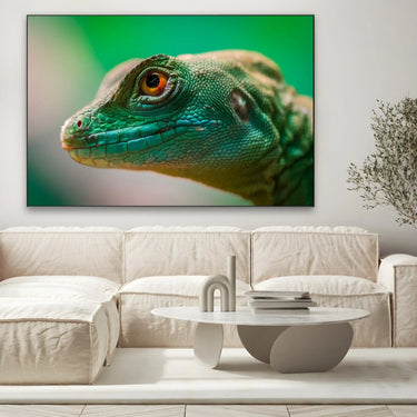 Quadro Stampa su Tela Sguardo di Smeraldo - CupidoDesign