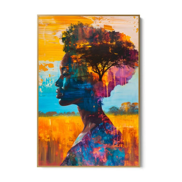 Quadro Stampa su Tela Sguardo sotto il Baobab - CupidoDesign