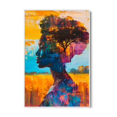 Quadro Stampa su Tela Sguardo sotto il Baobab - CupidoDesign