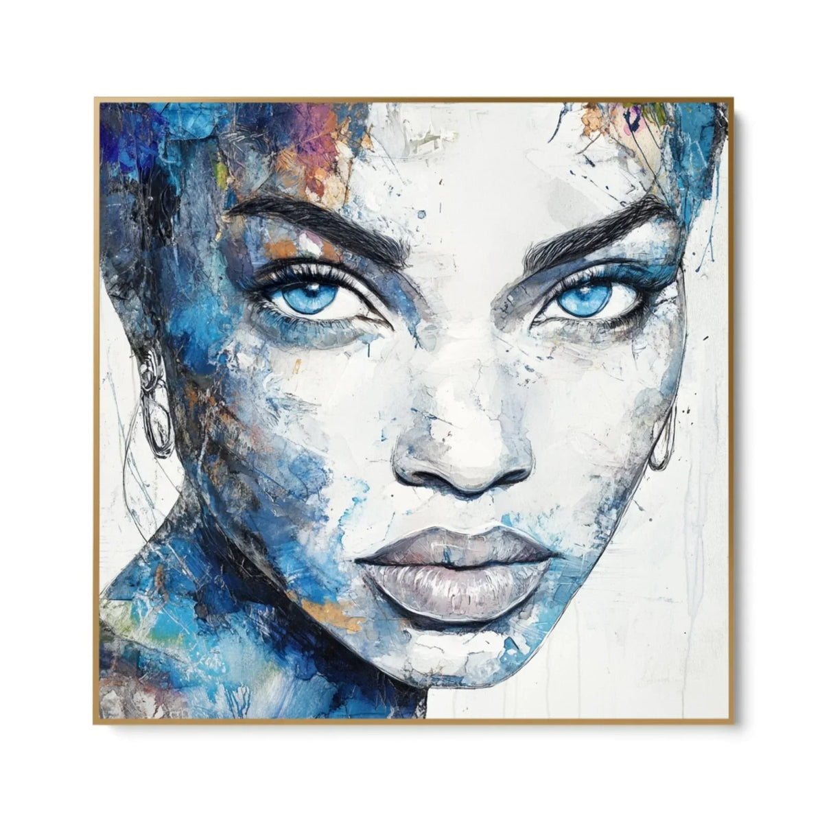 Quadro Stampa su Tela Sguardo Unico - CupidoDesign