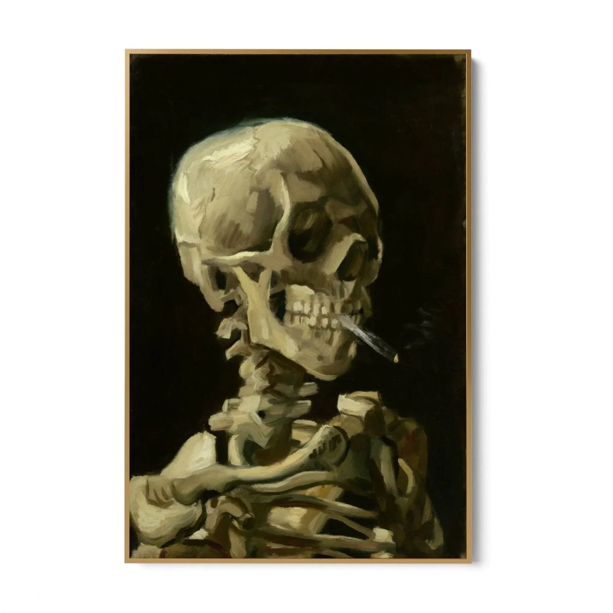 Quadro Stampa su Tela Skull with Cigarette, Vincent Van Gogh - CupidoDesign