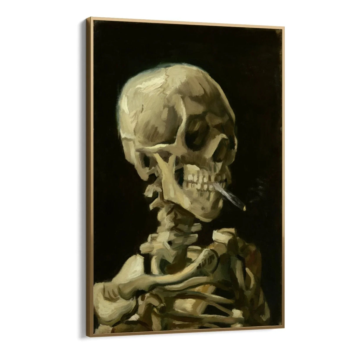 Quadro Stampa su Tela Skull with Cigarette, Vincent Van Gogh - CupidoDesign