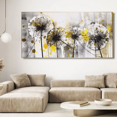 Quadro Stampa su Tela Soffioni Gialli - CupidoDesign