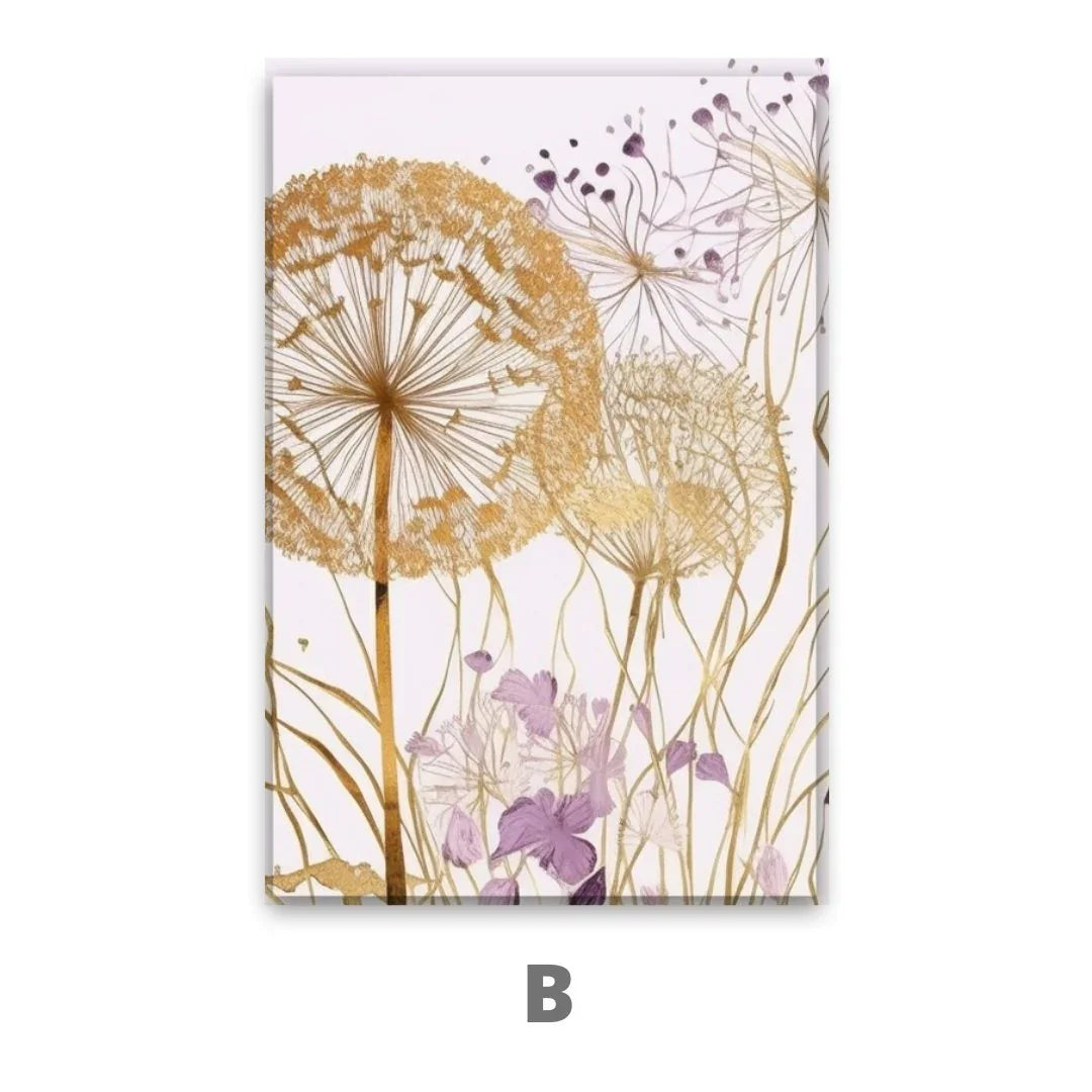 Quadro Stampa su Tela Soffioni Viola - CupidoDesign