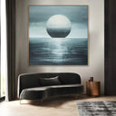 Quadro Stampa su Tela Sole grigio - CupidoDesign