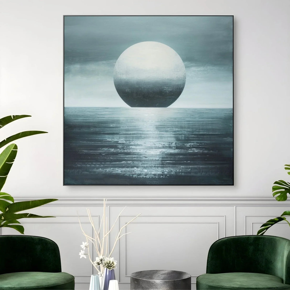 Quadro Stampa su Tela Sole grigio - CupidoDesign