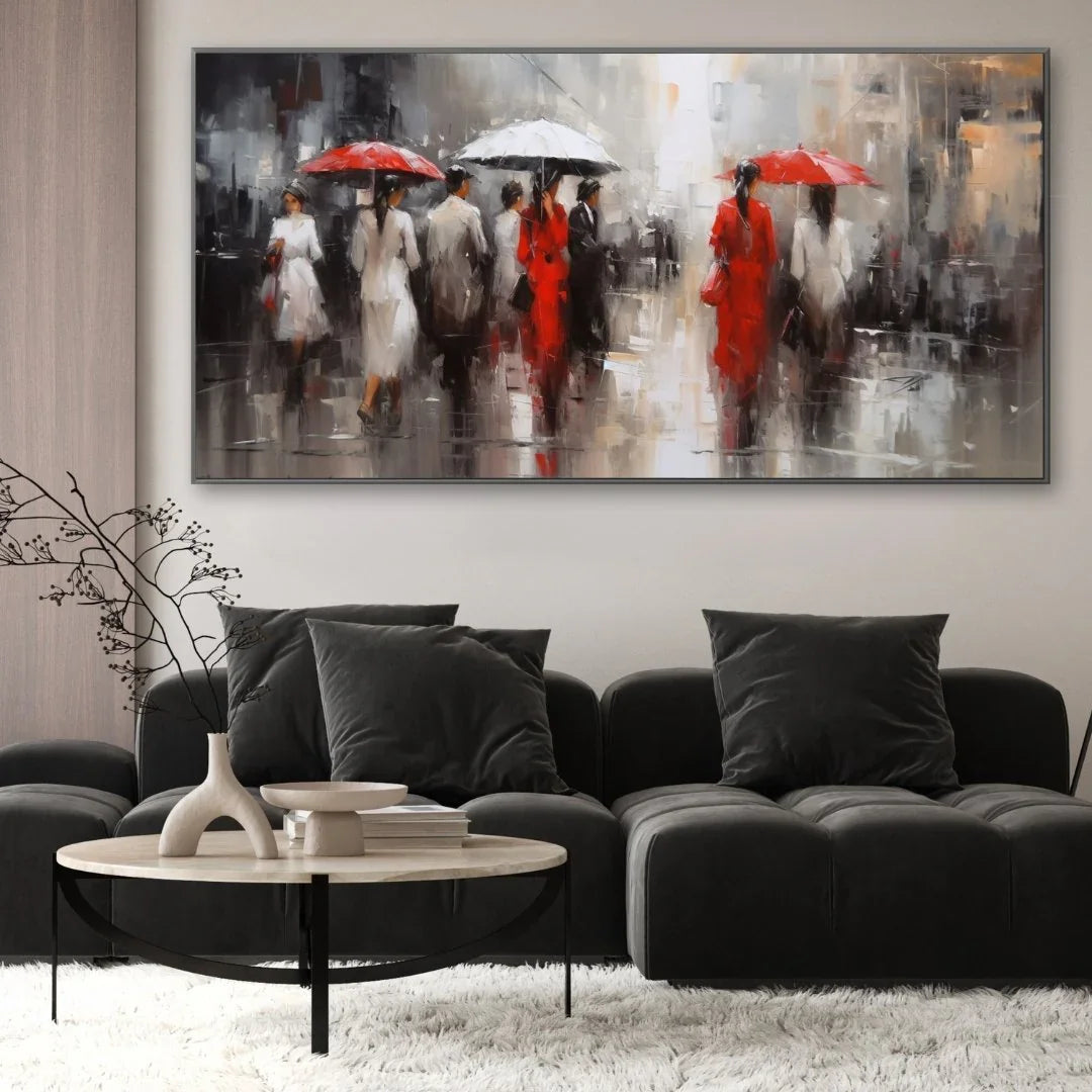 Quadro Stampa su Tela Sospesi nella pioggia - CupidoDesign
