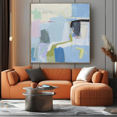Quadro Stampa su Tela Sospeso nel Blu - CupidoDesign