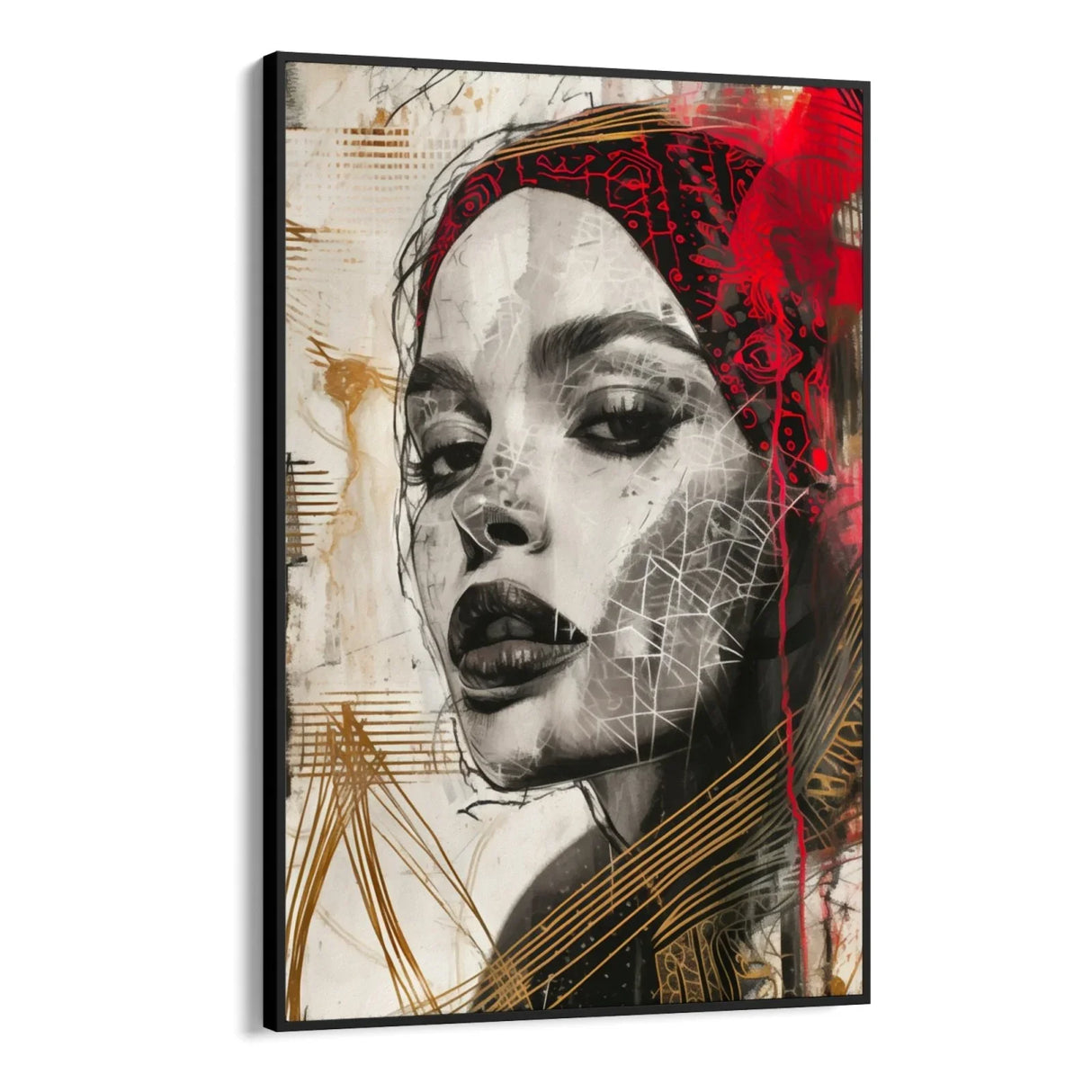 Quadro Stampa su Tela Sospiri di Rosso - CupidoDesign