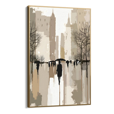 Quadro Stampa su Tela Sotto la pioggia urbana - CupidoDesign