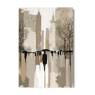 Quadro Stampa su Tela Sotto la pioggia urbana - CupidoDesign