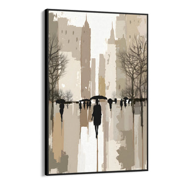 Quadro Stampa su Tela Sotto la pioggia urbana - CupidoDesign