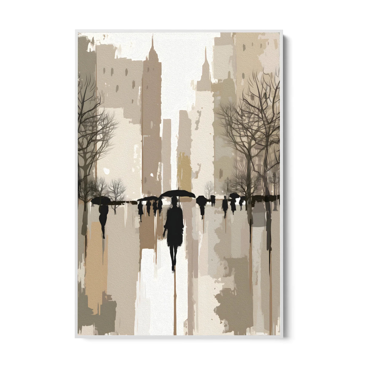 Quadro Stampa su Tela Sotto la pioggia urbana - CupidoDesign