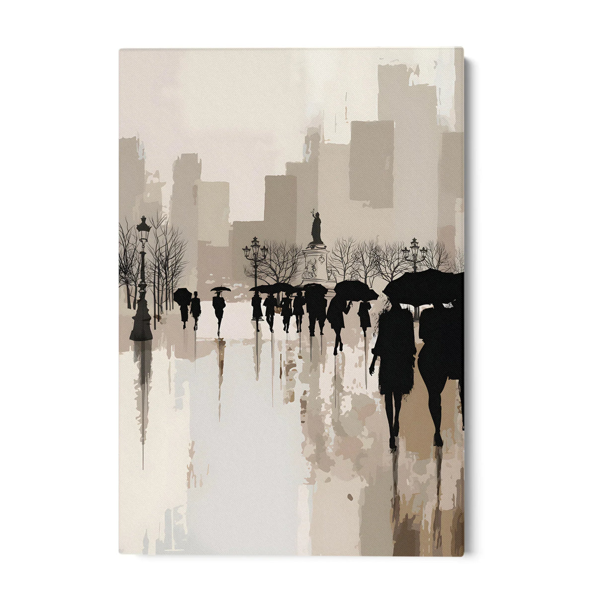 Quadro Stampa su Tela Sotto la pioggia urbana - CupidoDesign