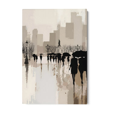 Quadro Stampa su Tela Sotto la pioggia urbana - CupidoDesign