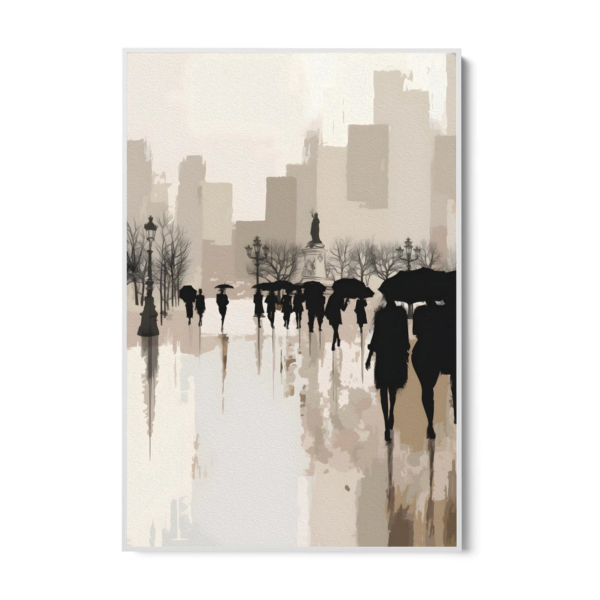 Quadro Stampa su Tela Sotto la pioggia urbana - CupidoDesign