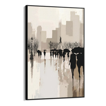 Quadro Stampa su Tela Sotto la pioggia urbana - CupidoDesign